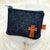 Kleines Portemonnaie aus Designfilz Wollfilz mit Leder Aplikation EMMA