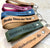 Schlüsselband aus Leder PERSONALISIERT| Farbe: Natur-Braun-Grün-Blau-Pink